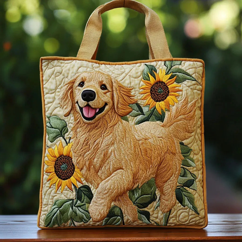 Sac cabas matelassé - Golden Retriever