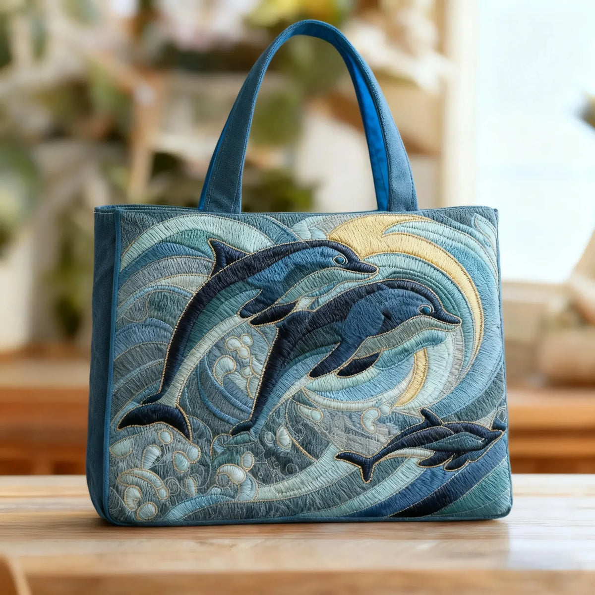 Sac fourre-tout matelassé - Dauphins de l’océan