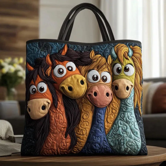 Sac cabas matelassé - Poneys ludiques