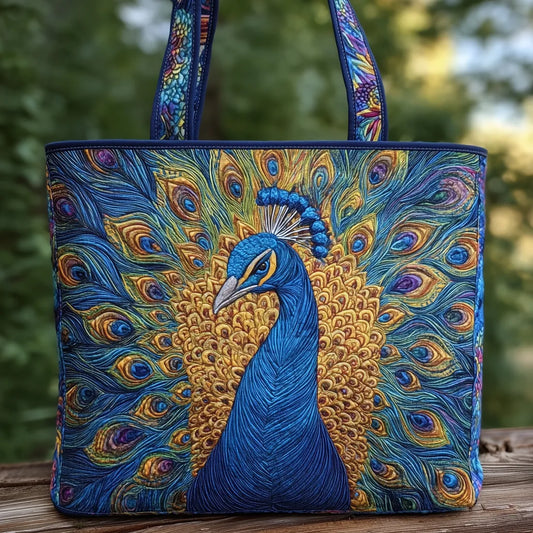 Sac cabas matelassé - Paon royal