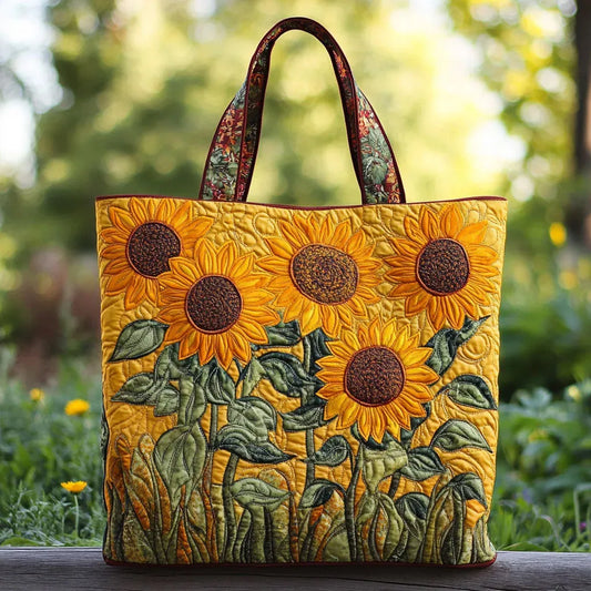 Sac cabas matelassé - Tournesols