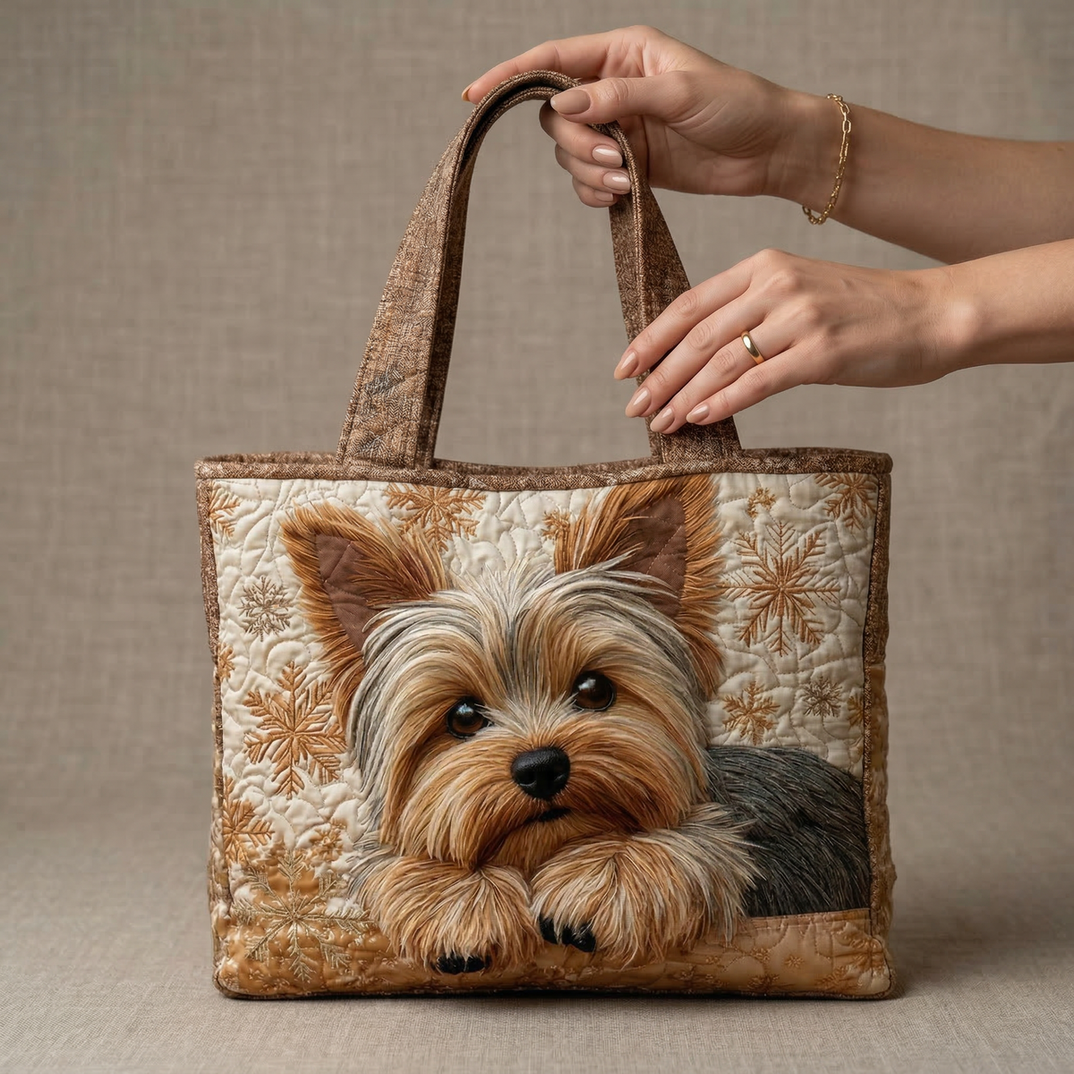 Sac fourre-tout matelassé - Yorkshire Terrier