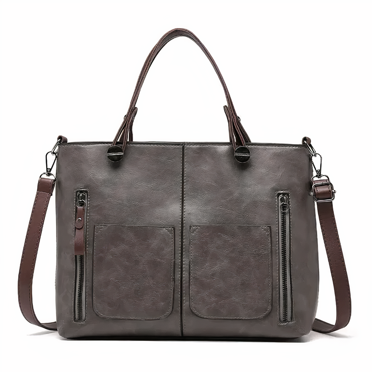 Leticia - Bolso Tote Vintage con Bolsillos Laterales