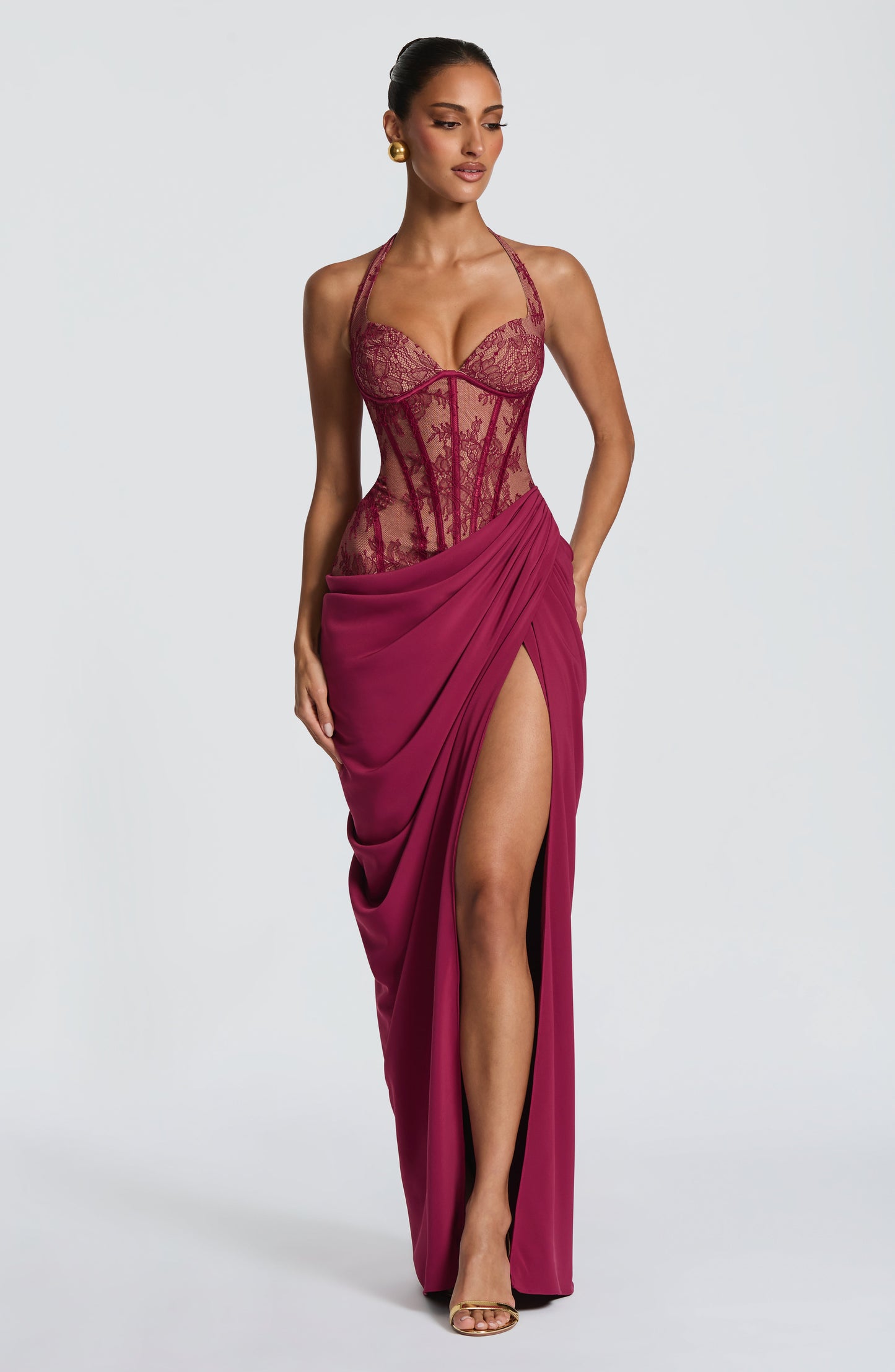 Vestido largo Bonita - Color mora
