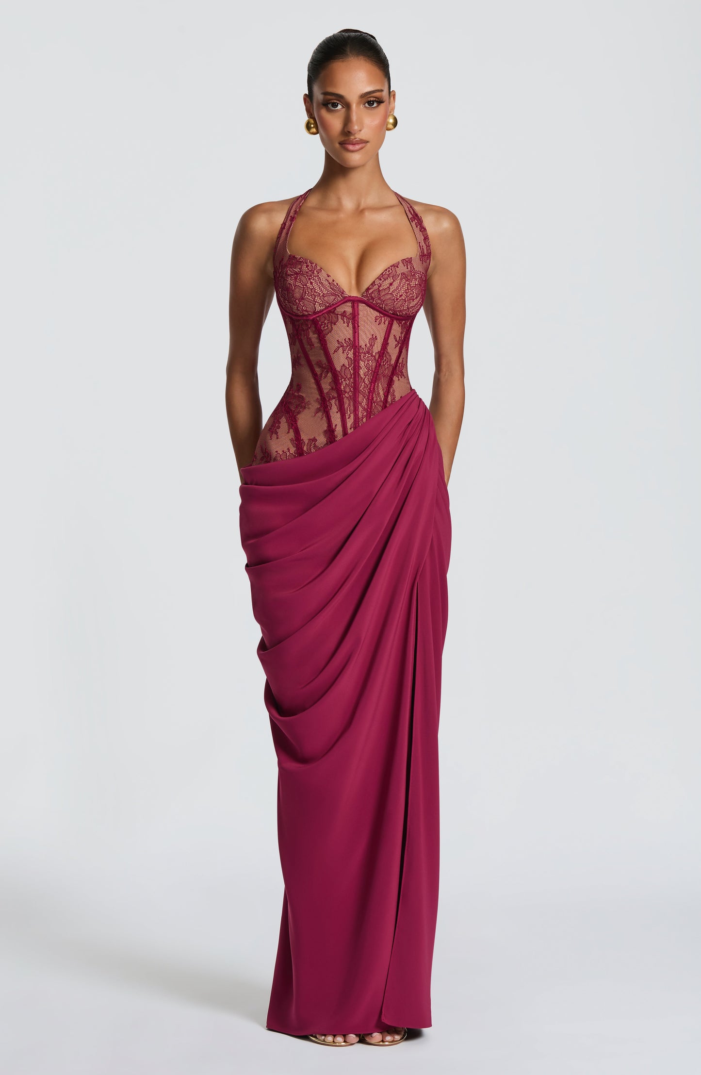 Vestido largo Bonita - Color mora