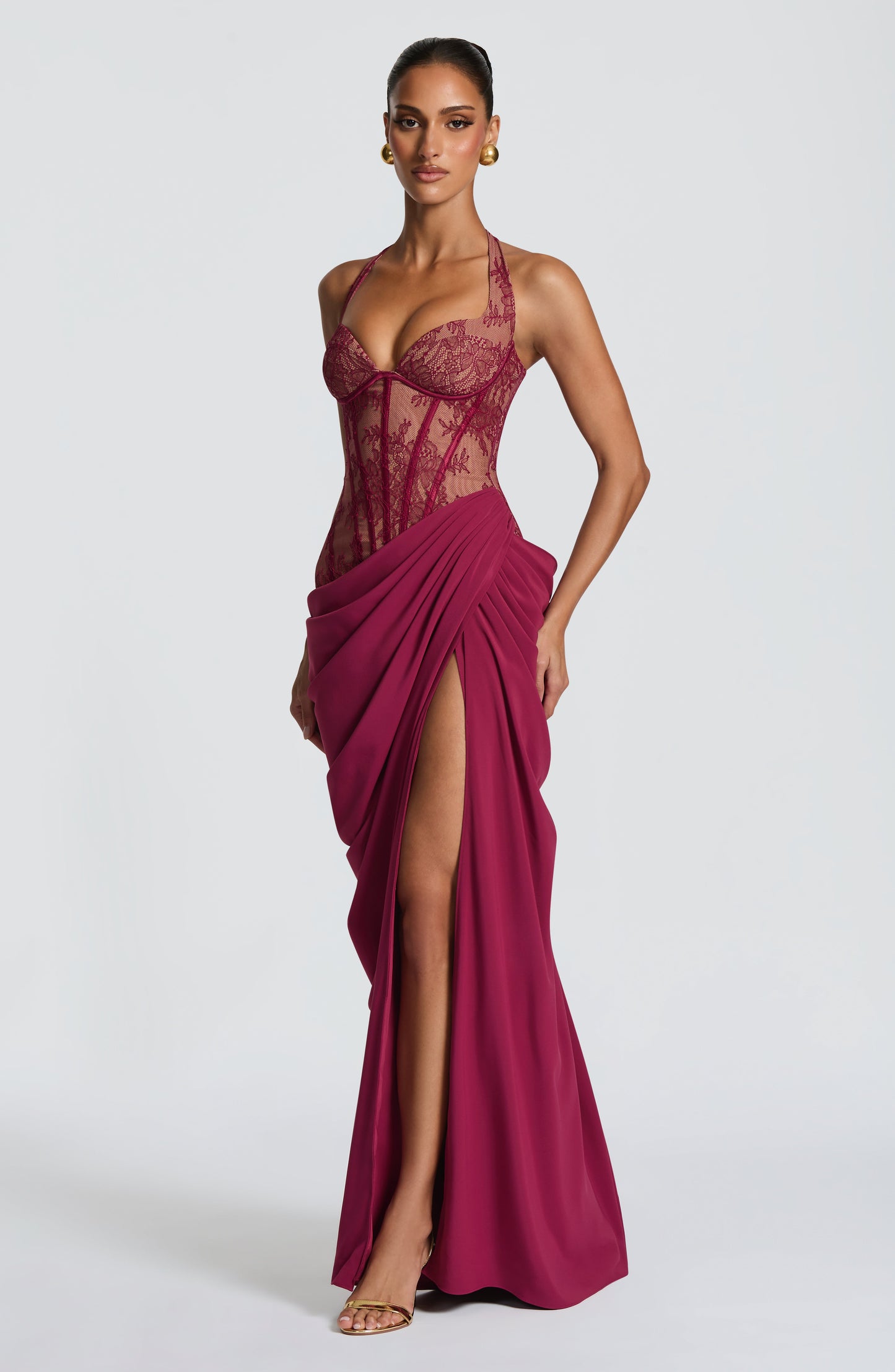 Vestido largo Bonita - Color mora