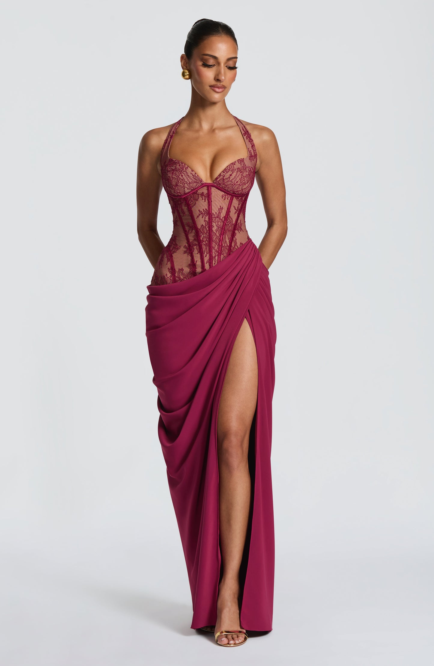 Vestido largo Bonita - Color mora