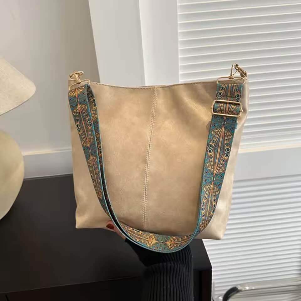Cecilia - Bolsa de Hombro con Correa Étnica Ancha