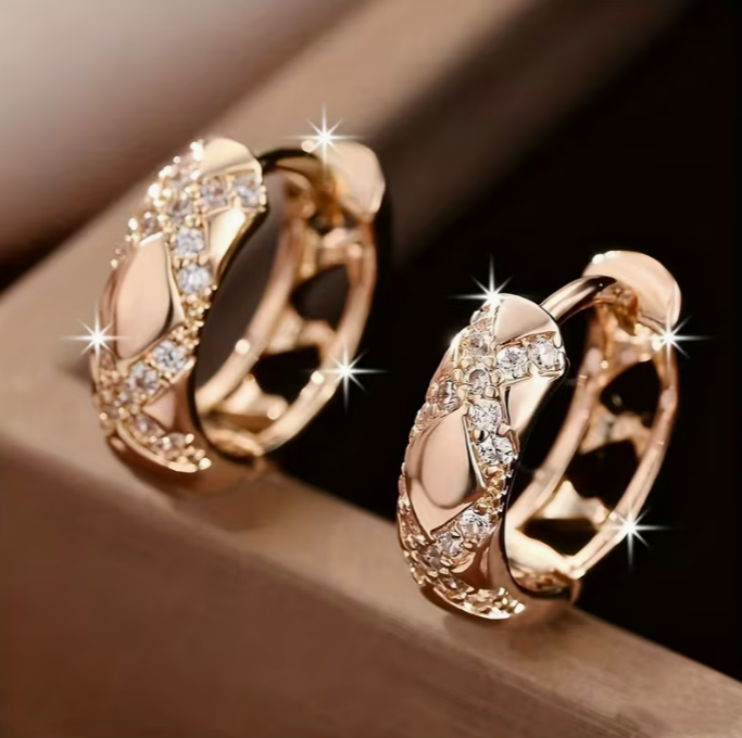 Aretes de aro de lujo con radiancia atemporal