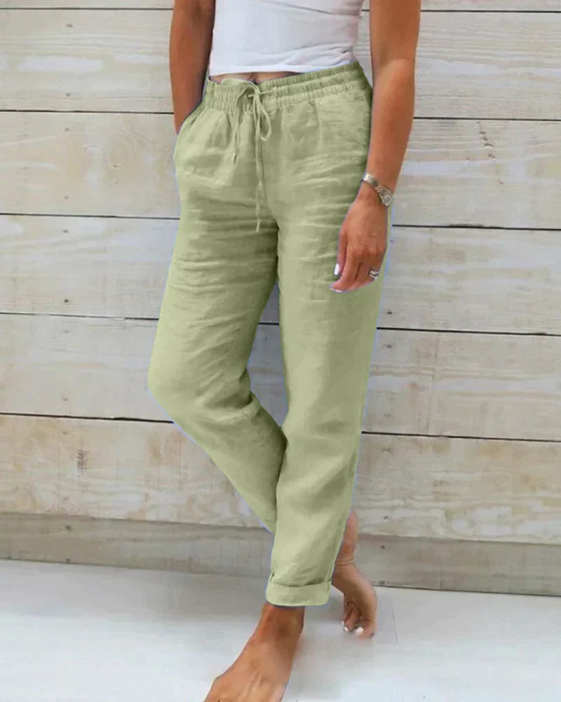 Valeria | Pantalones de lino ligeros para mujer