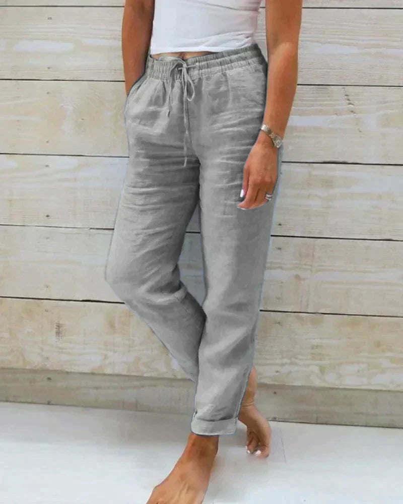 Valeria | Pantalones de lino ligeros para mujer