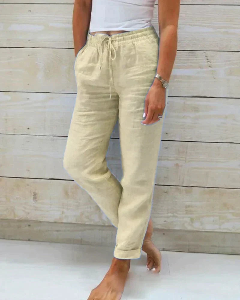 Valeria | Pantalones de lino ligeros para mujer