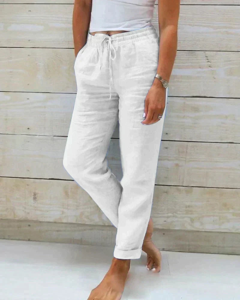 Valeria | Pantalones de lino ligeros para mujer