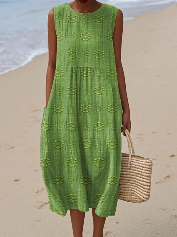 SARA - VESTIDO MIDI ESTAMPADO