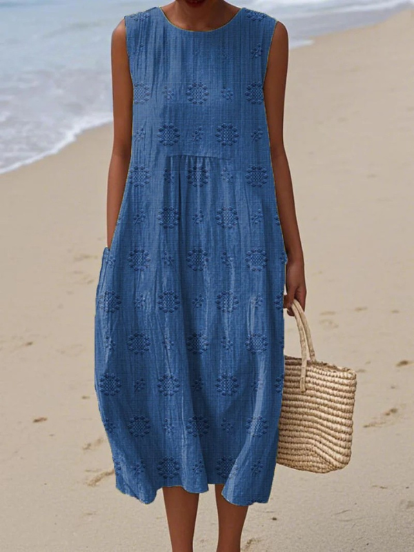 SARA - VESTIDO MIDI ESTAMPADO