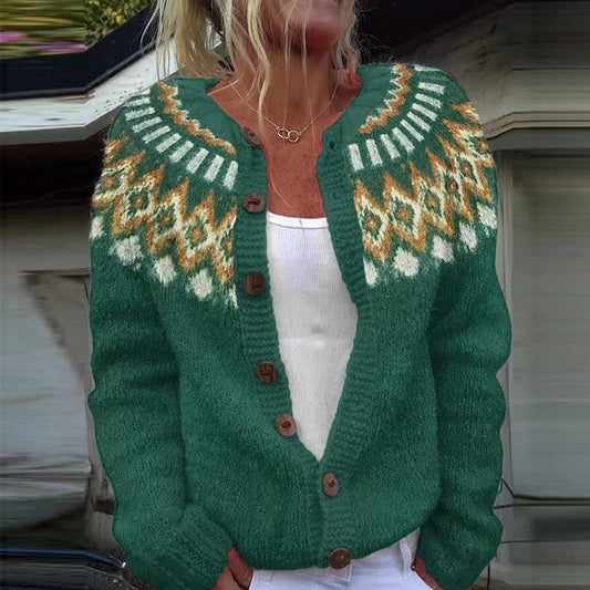 Natalia | Cardigan Islandais Vintage