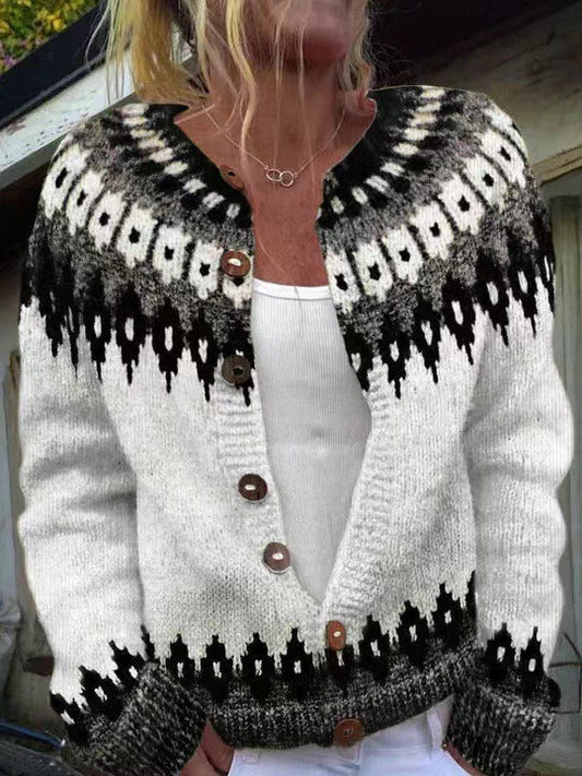 Alexa | Cardigan Islandais Vintage