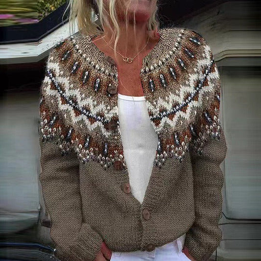 Adeline | Cardigan Islandais Vintage