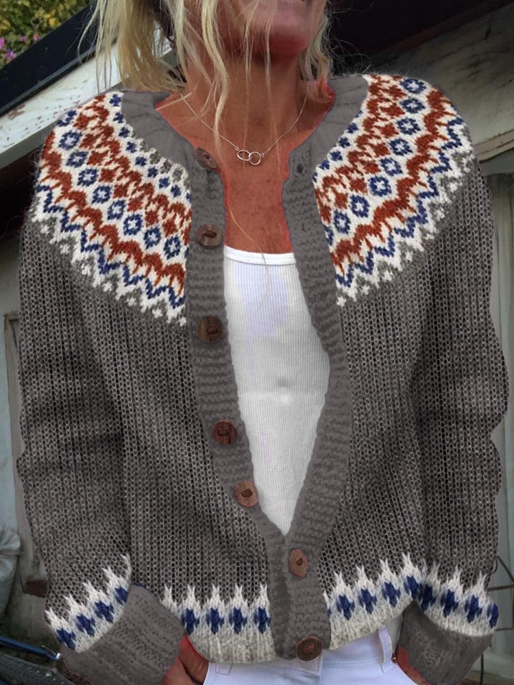 Gabriella | Cardigan Islandais Vintage