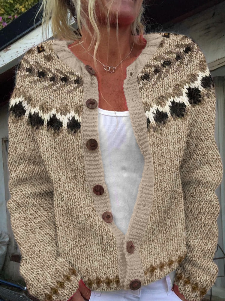 Aubree | Cardigan Islandais Vintage