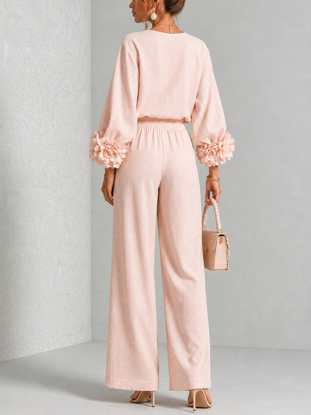 Rosalie | Ensemble Deux Pièces avec Manchettes à Motifs Floraux