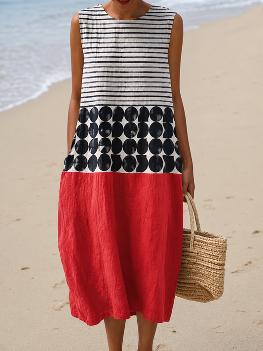 Jane™ Vestido midi con bloques de color