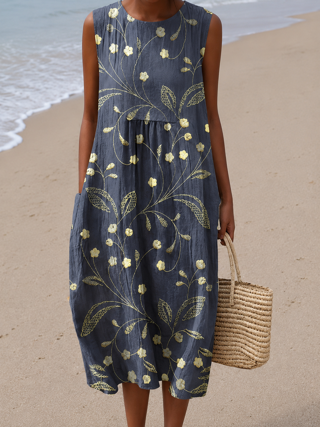 Mara™ Vestido midi con estampado floral