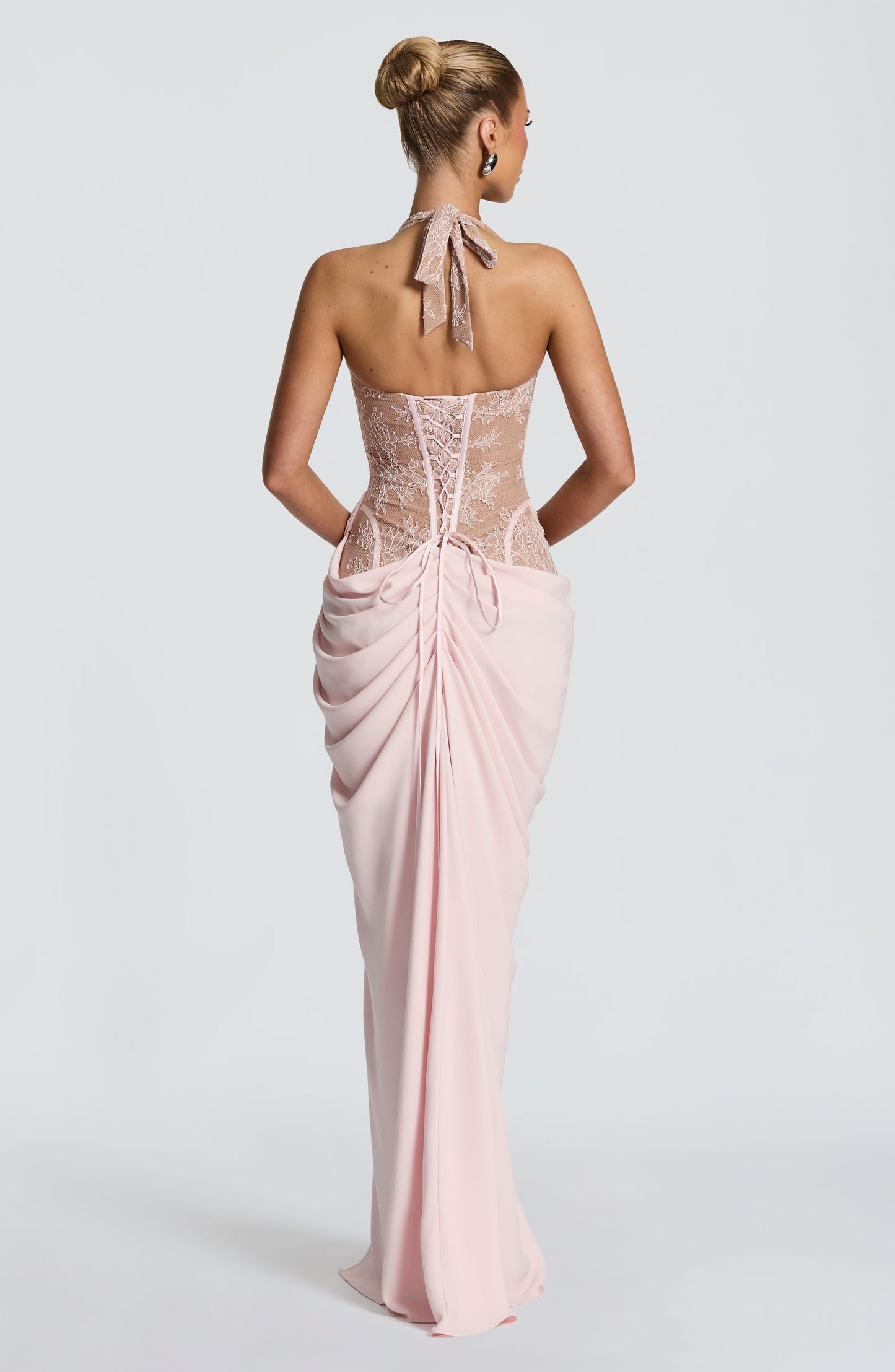 Vestido largo Bonita - Rosa empolvado