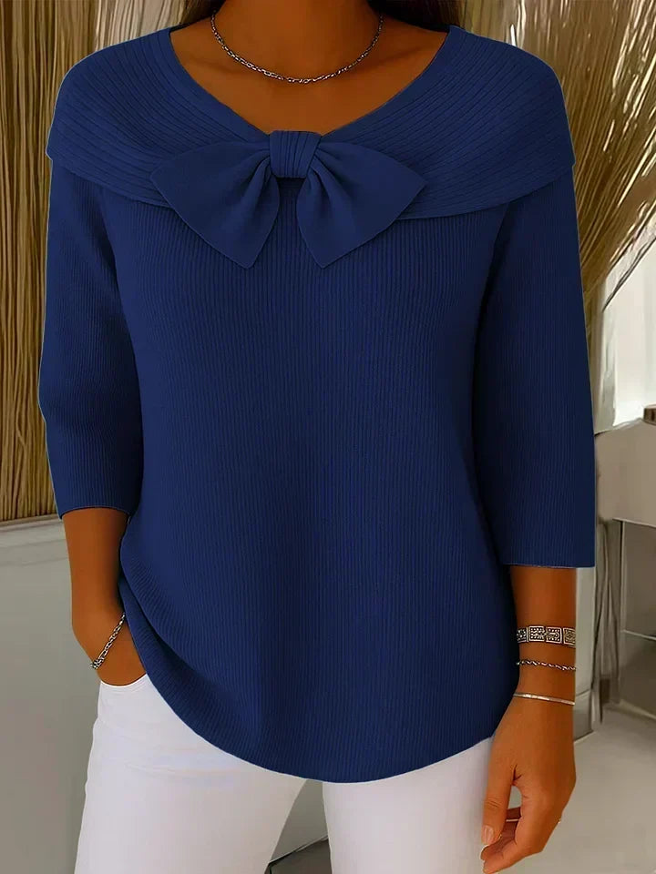 VICTOIRE™ | Jersey con lazo y cuello redondo