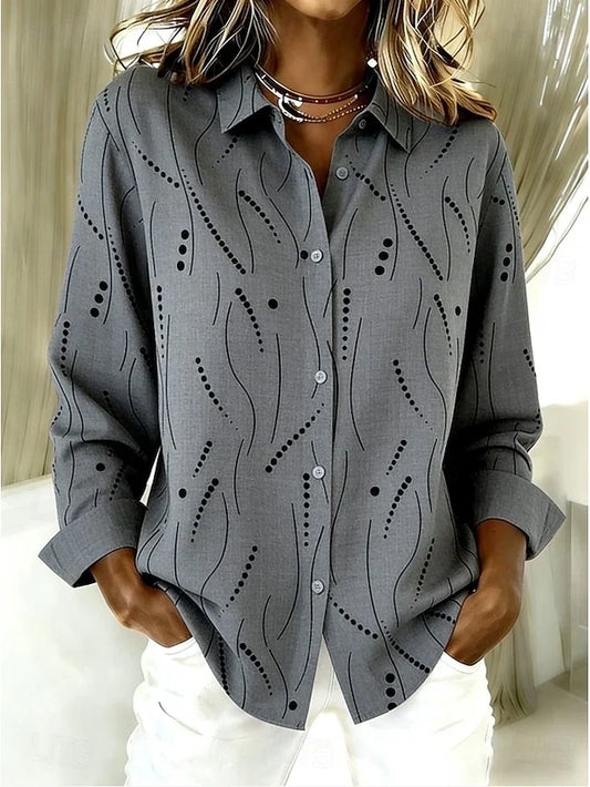 Pauline | Blouse Décontractée à Motif Pointillé