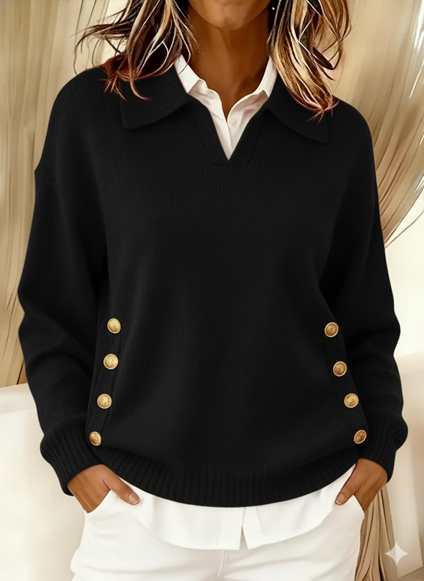 ÉLODIE™ | Jersey de cuello en V con cuello