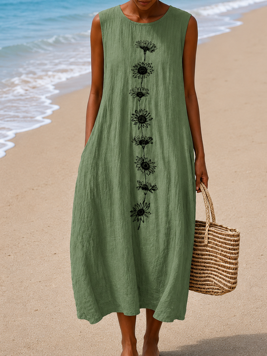 Cheryl - Vestido casual sin mangas para mujer