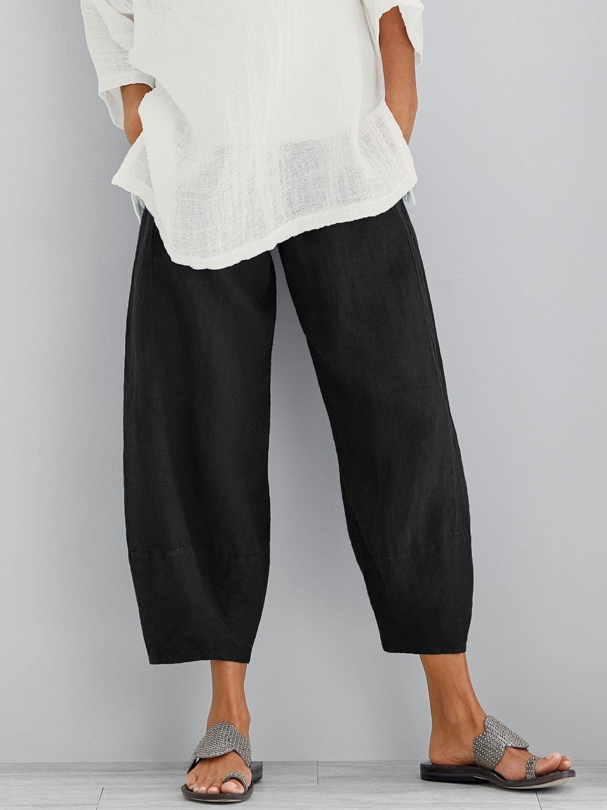 BELLUCCI MILANO | PANTALONES CROP DE ALGODÓN PARA MUJERES