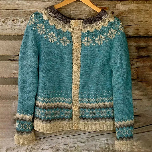 Cassandra | Cardigan Islandais Vintage