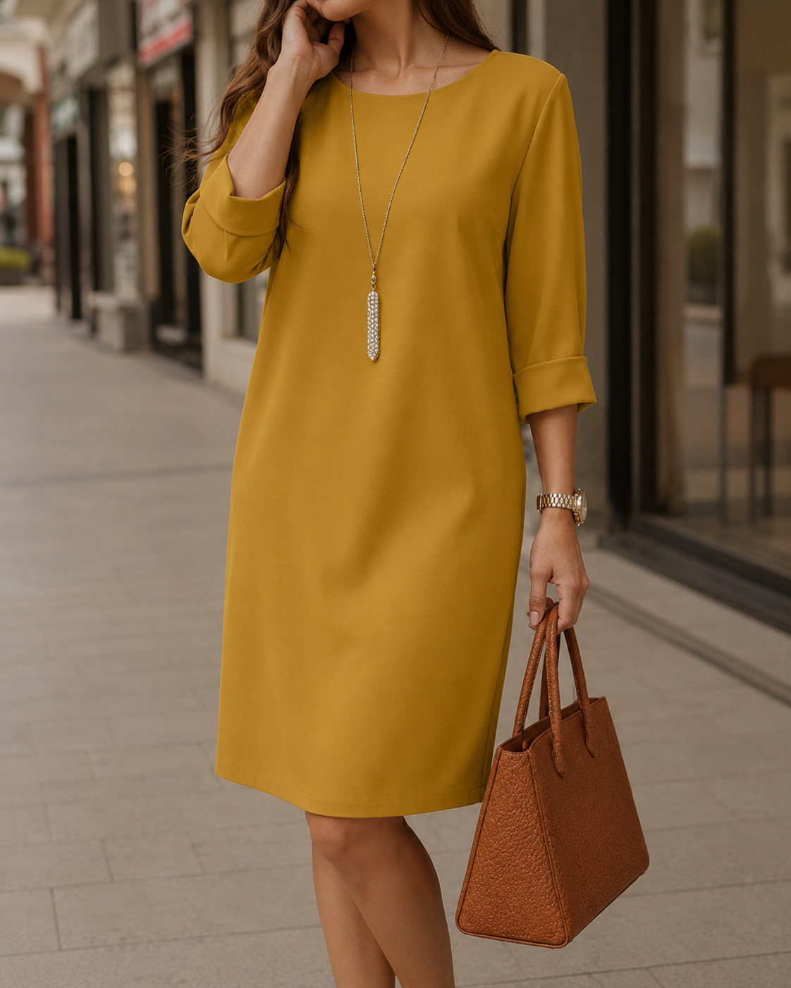 Odette | Robe midi qui affine la taille