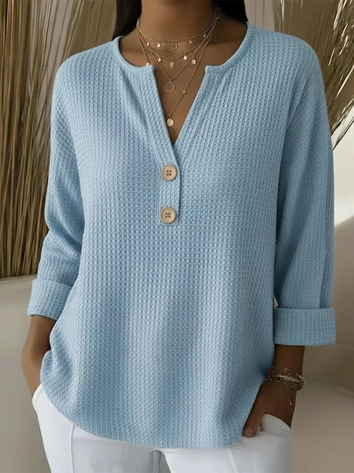 NOÉMIE™ | Top Henley con botones