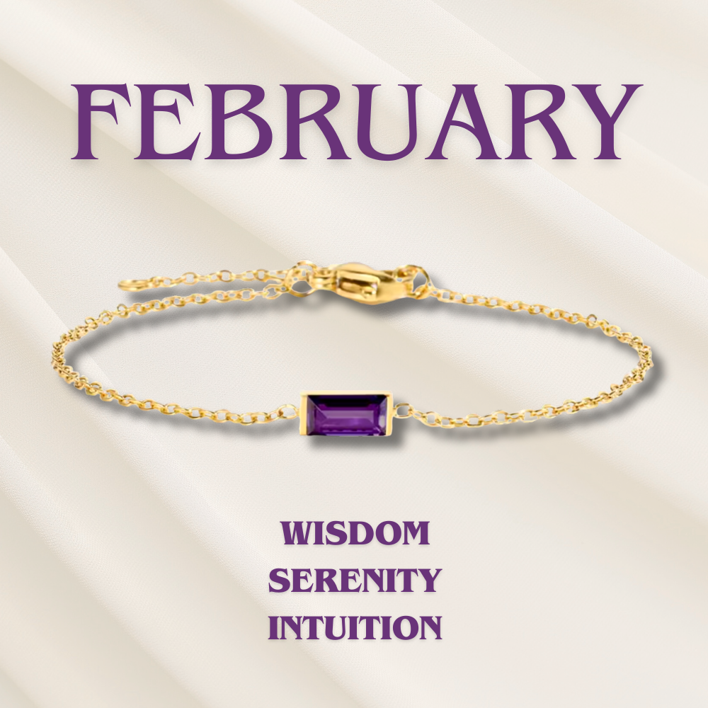 Pulsera Heartline con piedra de nacimiento