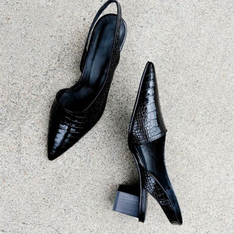Nicole | Chaussures à Talon et Bout Large