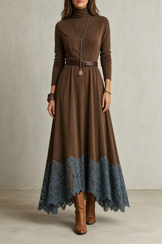 Sarah | Robe Vintage Col Roulé
