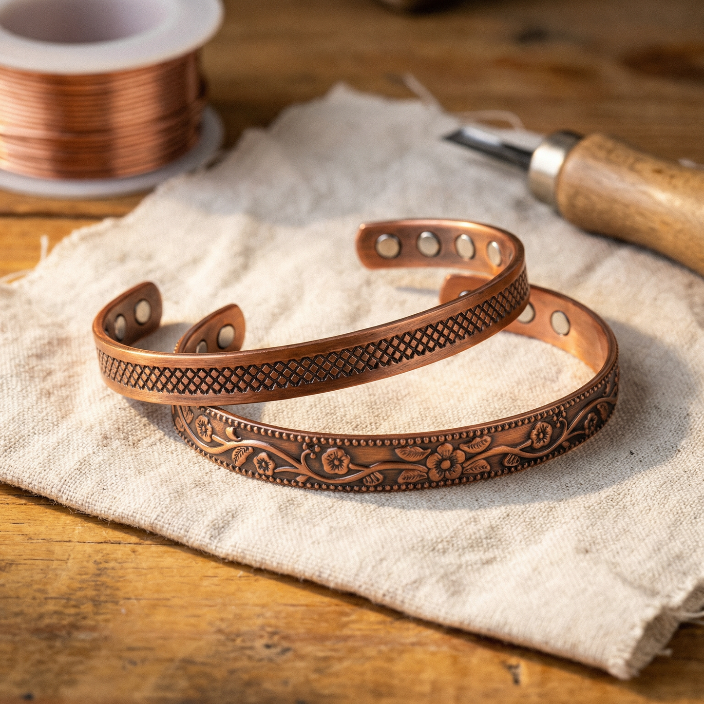 Conjunto de cobre forjado