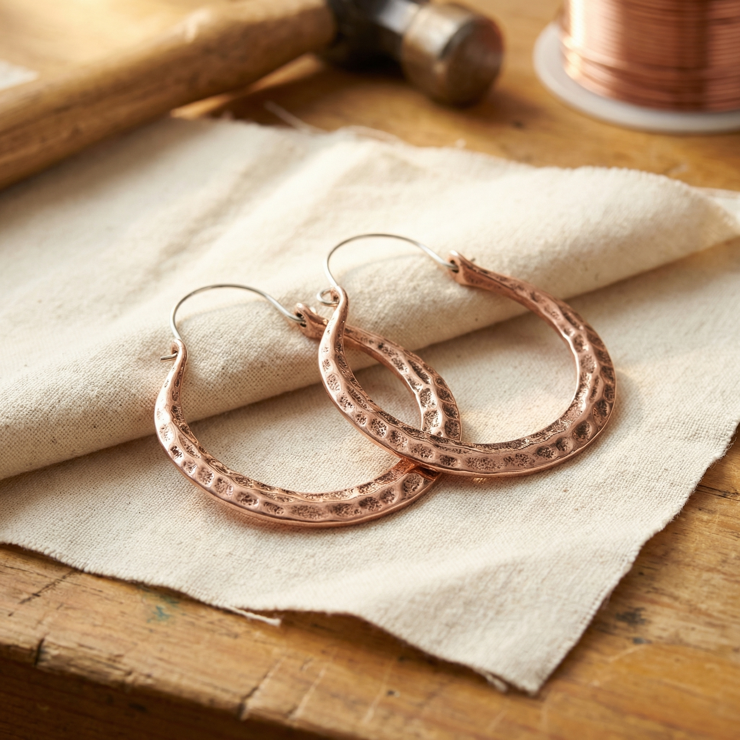 Pendientes de cobre Ember