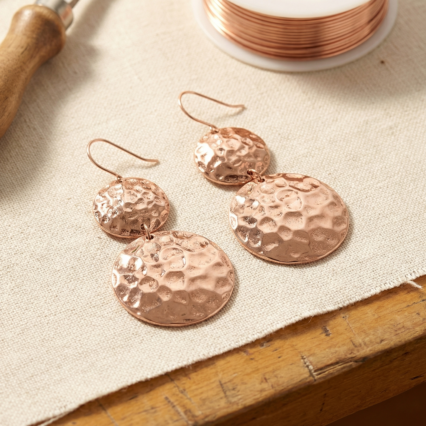 Pendientes de cobre Solsticio