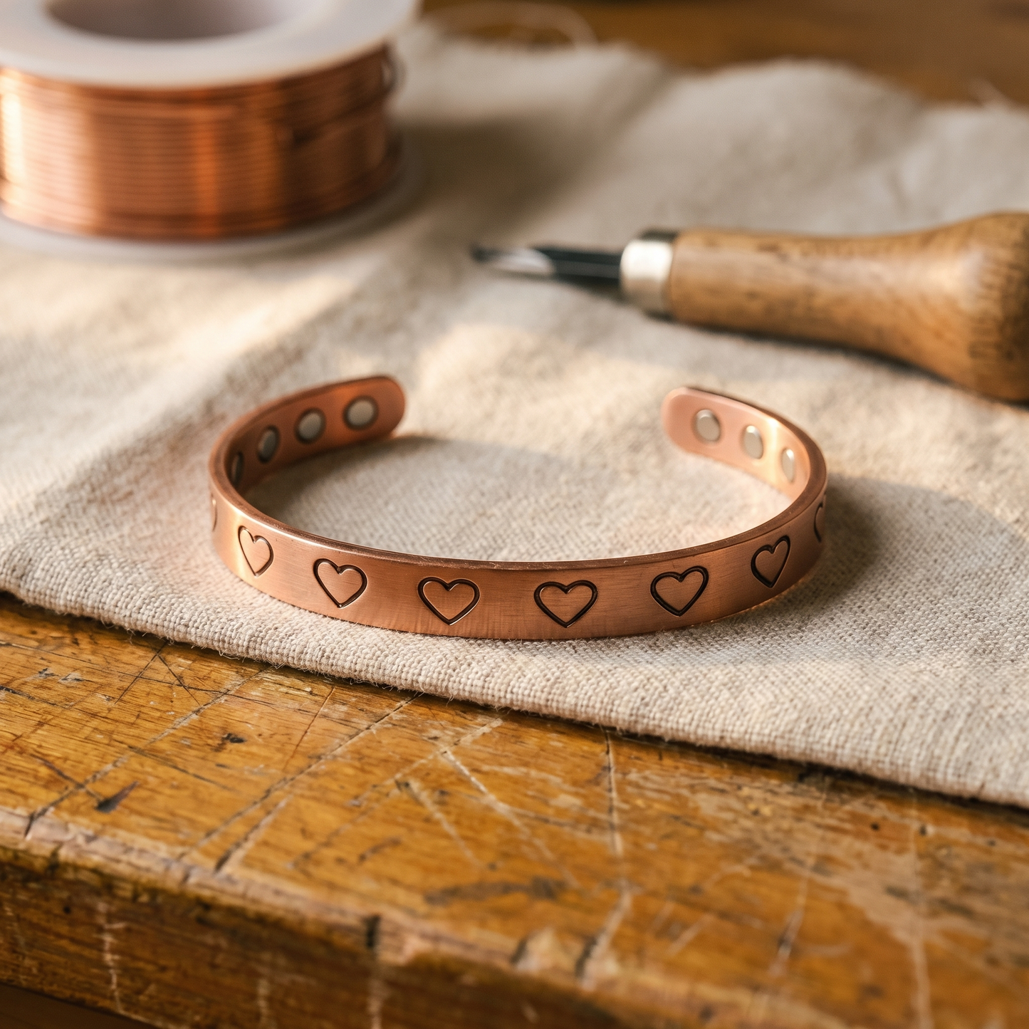 Pulsera de cobre Hearth