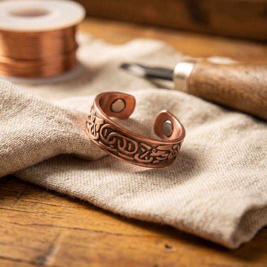 Anillo de cobre con rebaba