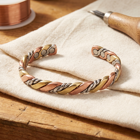 Pulsera de piedra y cobre