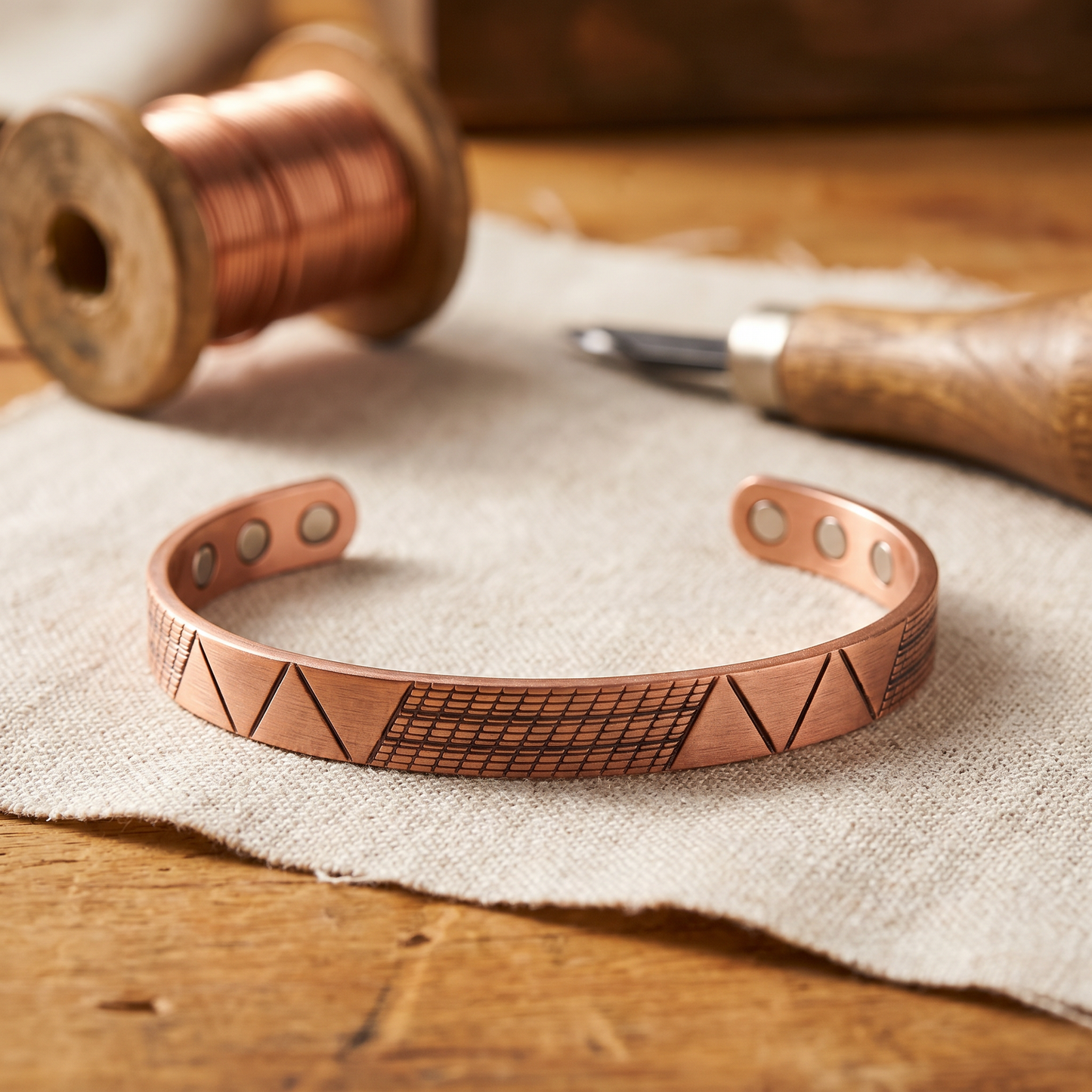 Pulsera de cobre Crest