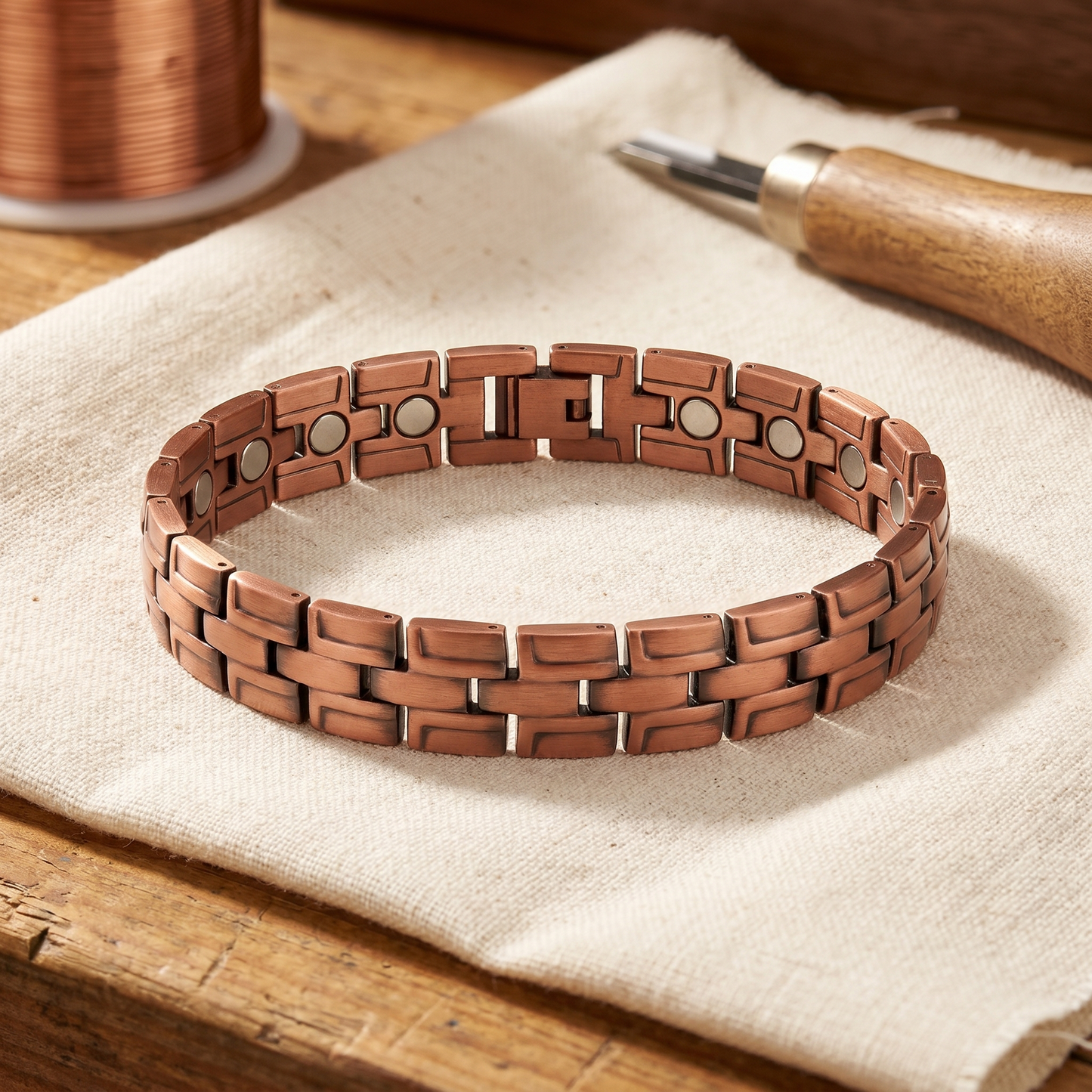 Gorse Pulsera de cobre para hombre