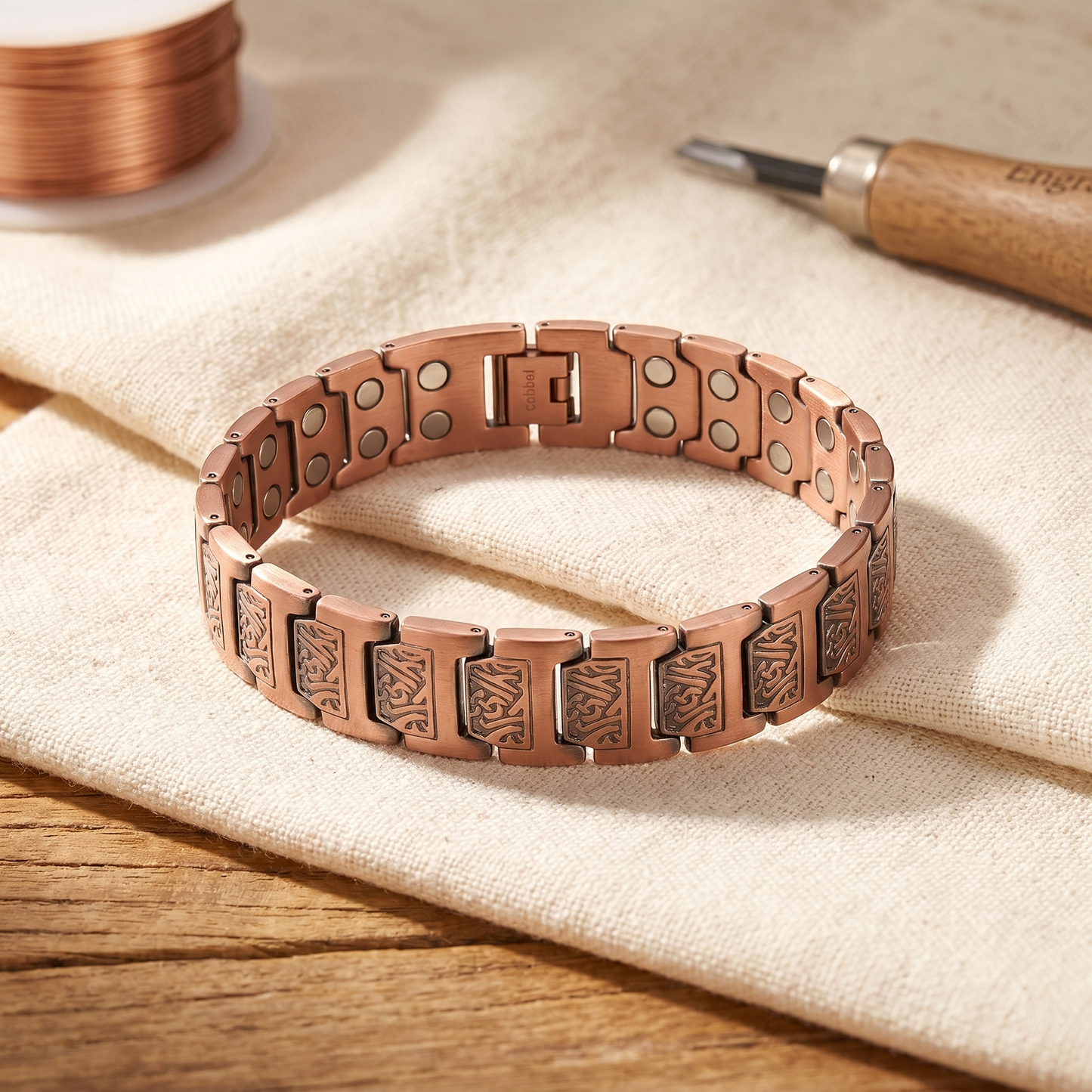Glen Pulsera de cobre para hombre