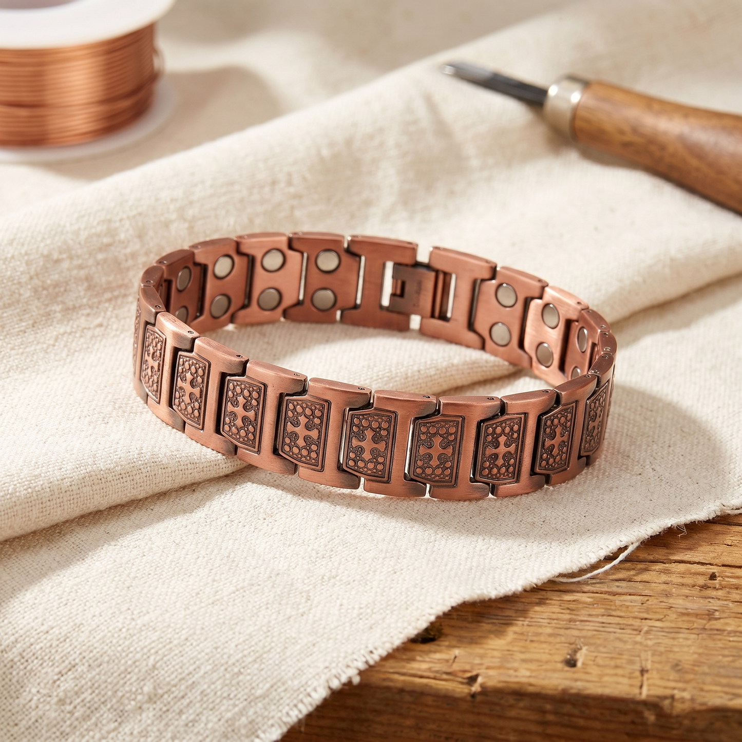 Gale Pulsera de cobre para hombres