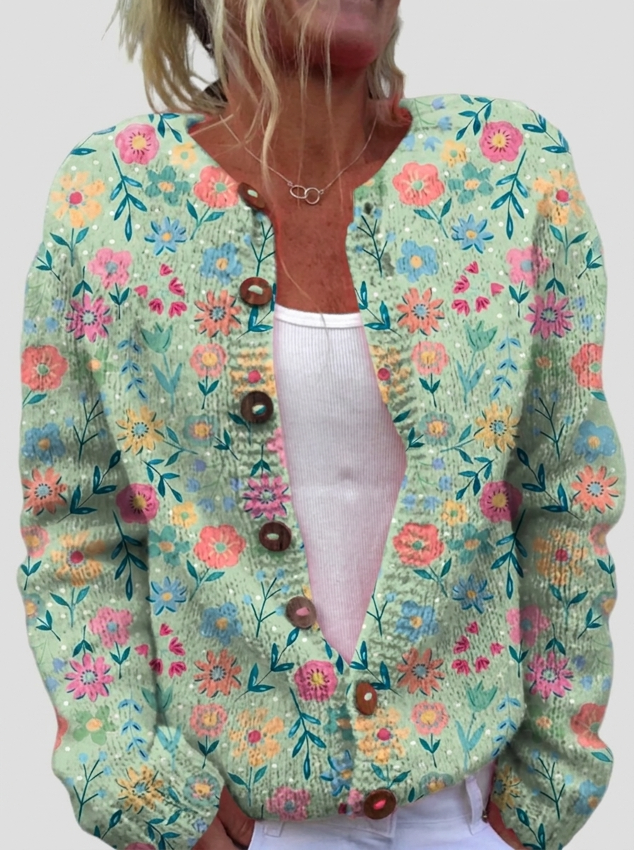 Capucine — Gilet fleuri élégant